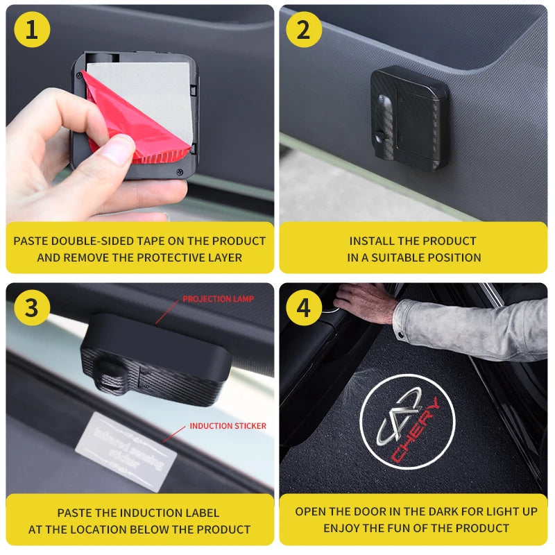 Proyector de logo para 2 puertas