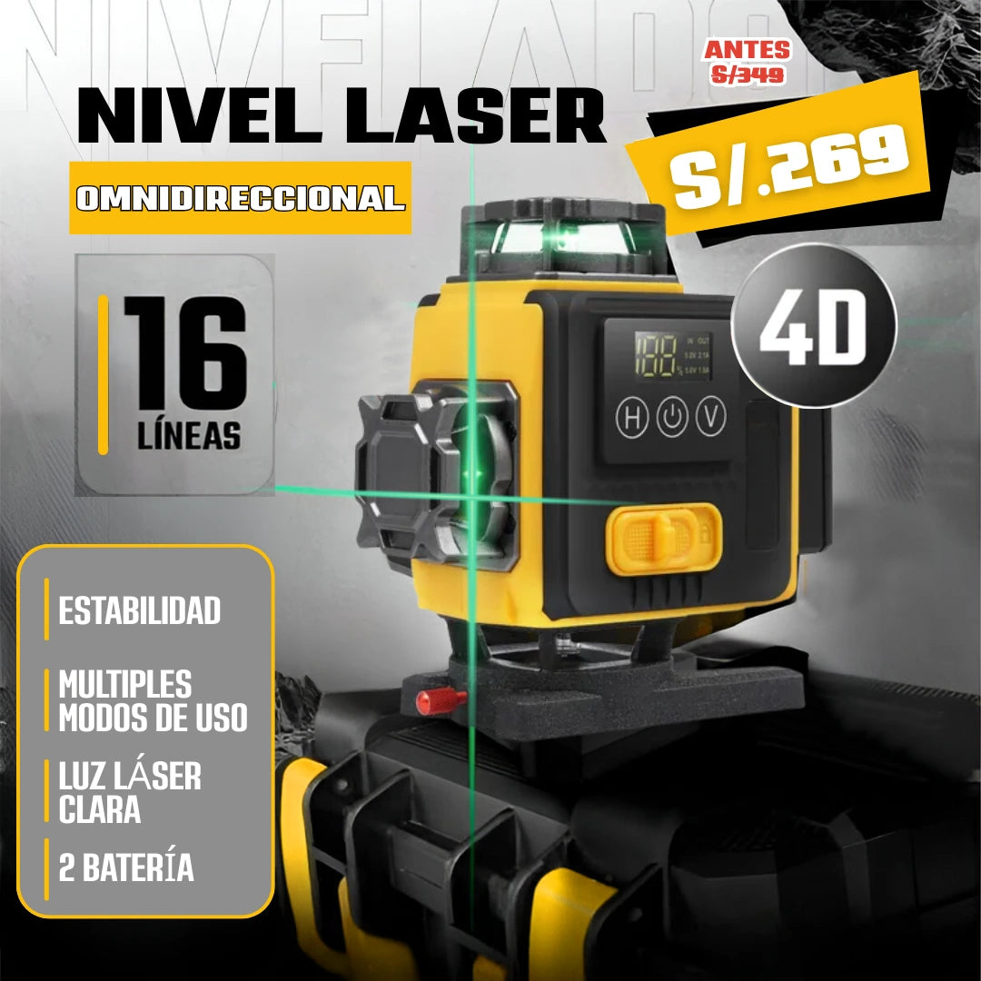 Nivel Laser Pro 16 Lineas 4D