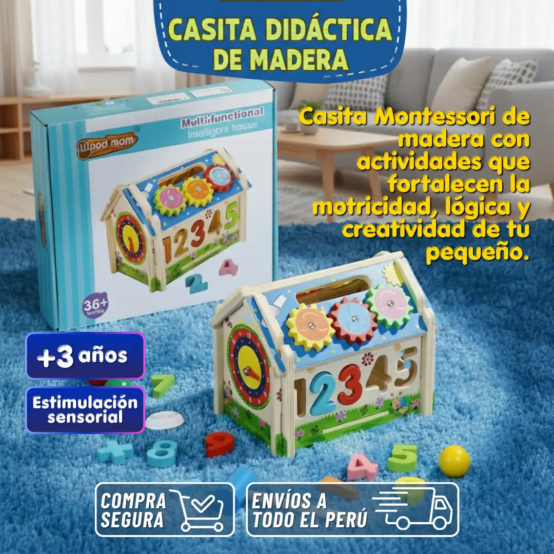 Casita de Madera Didactica - Montessori