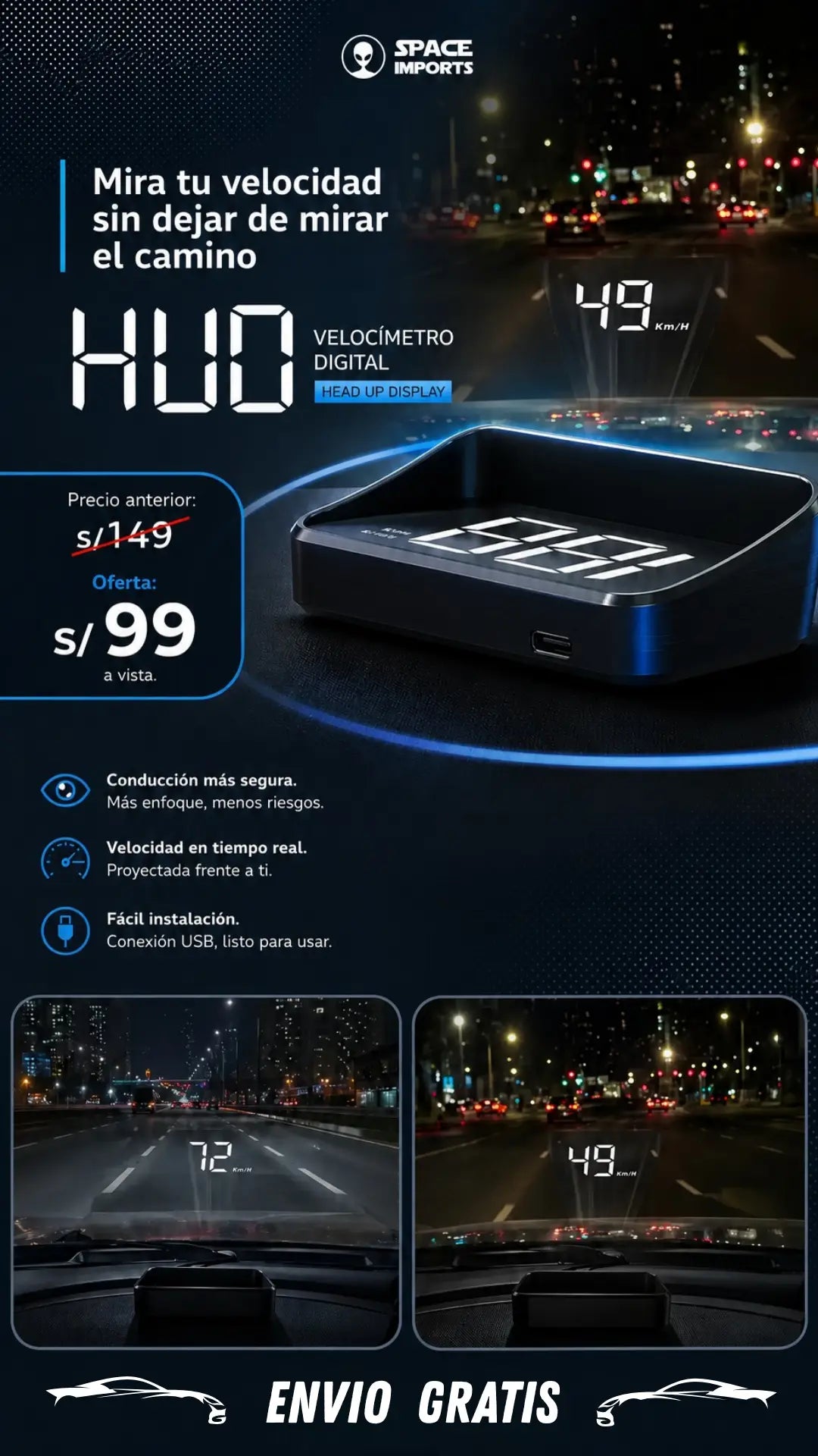 Proyector de Velocidad Digital Universal