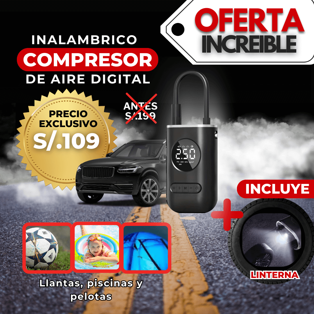 Compresor de Aire Inalambrico Digital