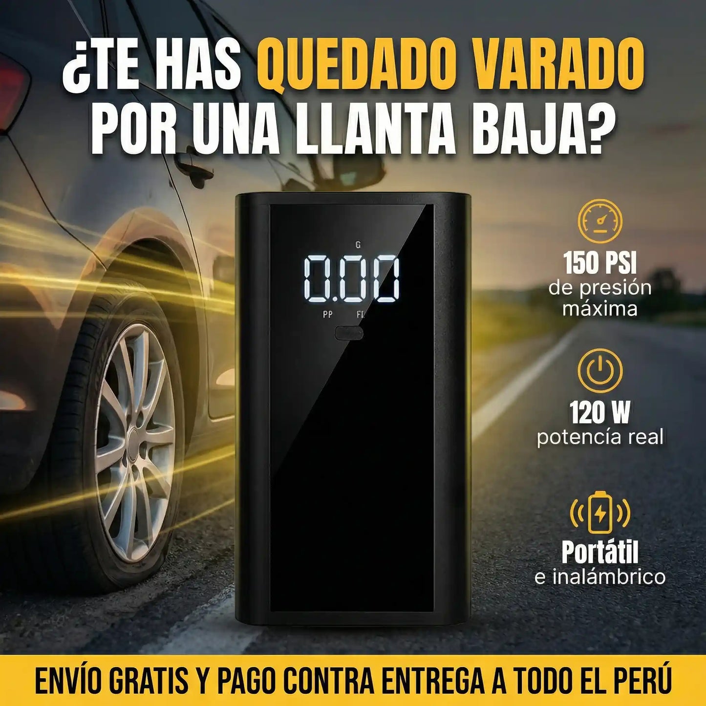 Compresor de Aire Inalambrico Digital 150 PSI