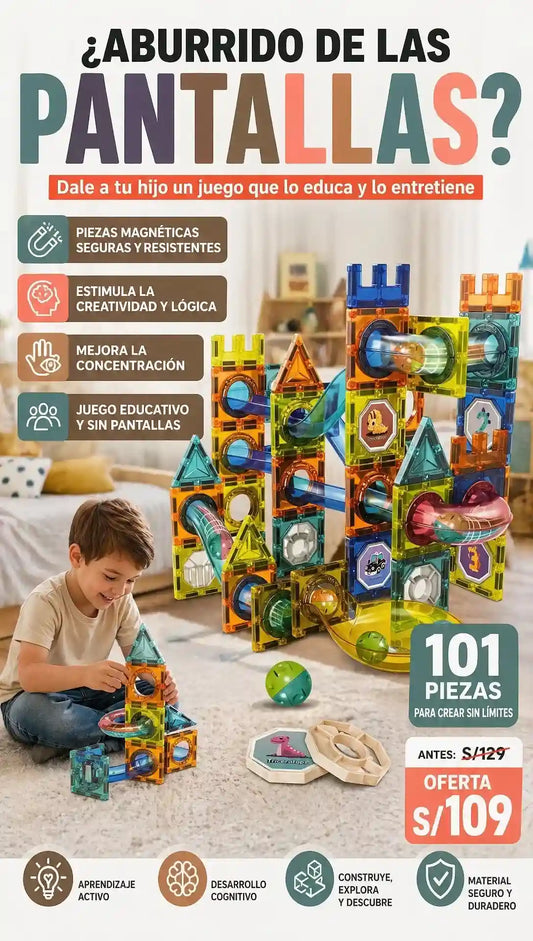 Bloques Magneticos STEM - 101 piezas
