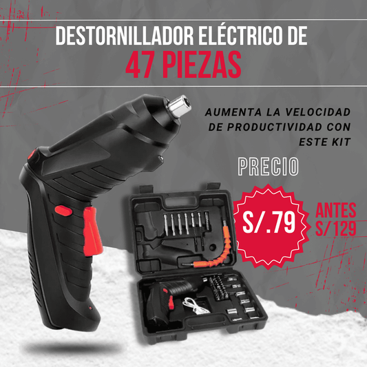 Destornillador Eléctrico de 47 Piezas