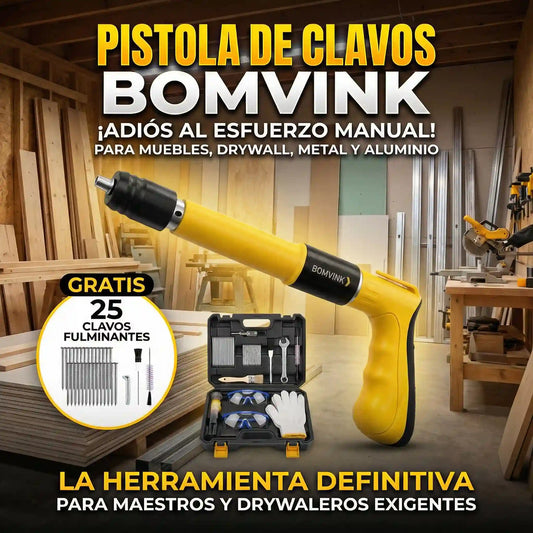 Clavadora de Impacto + 25 Clavos Fulminantes