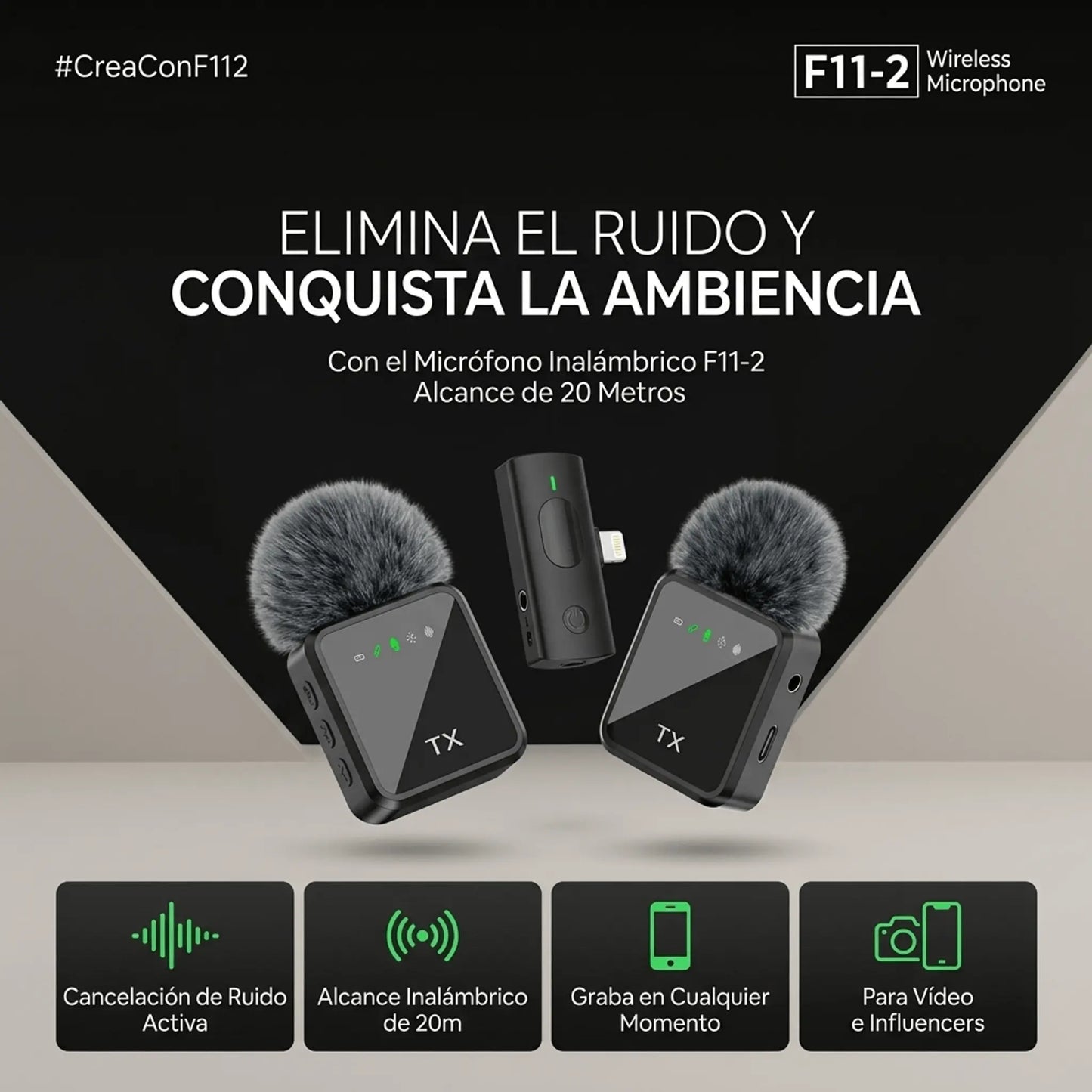 Microfono Inalambrico 3 en 1 Pro