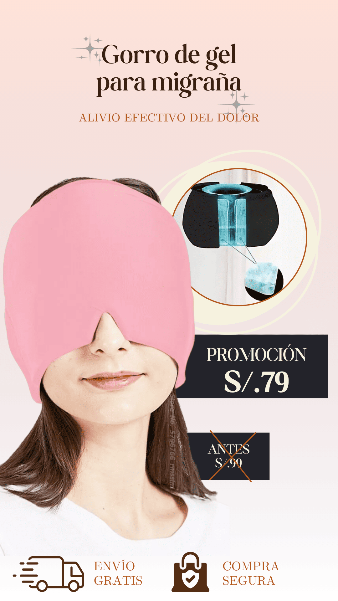 Gorro de Gel para Migraña