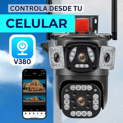 Cámara de Seguridad Triple Lente