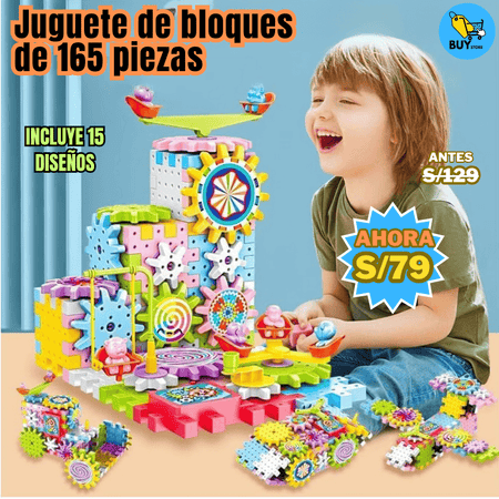 Juego de bloques 165 piezas / Incluye 15 diseños