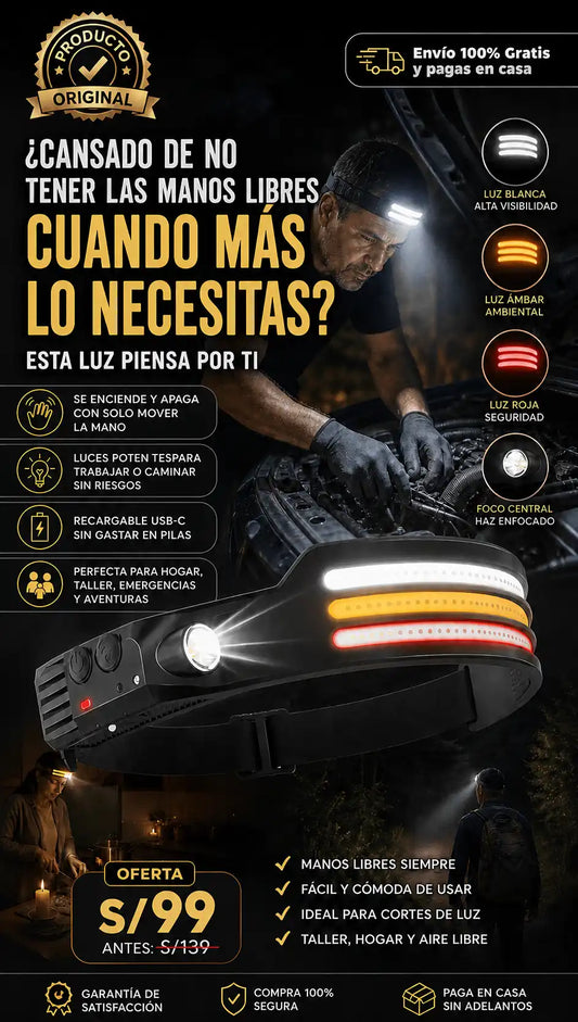 Vincha LED con Sensor de Mano