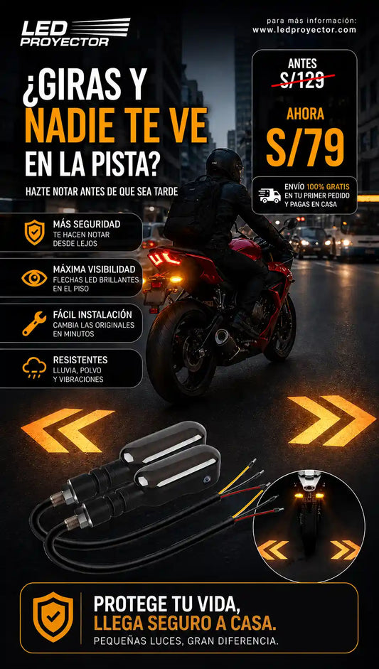 Duo de Luces con Proyector para Moto