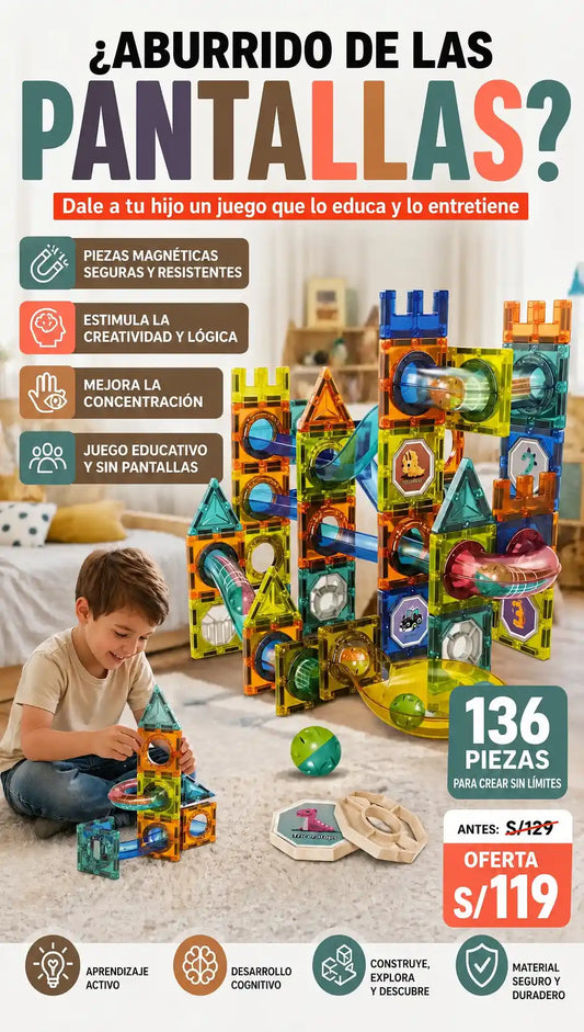 Bloques Magneticos STEM - 136 piezas