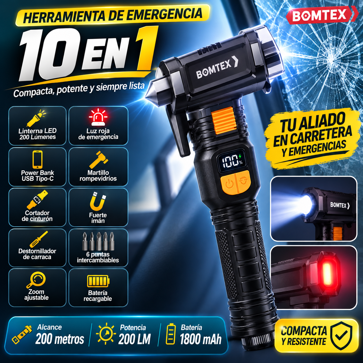 Herramienta de Emergencia 10 en 1