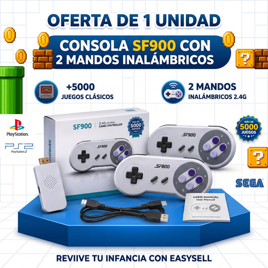 Consola Retro + 2 mandos + 5000 Juegos