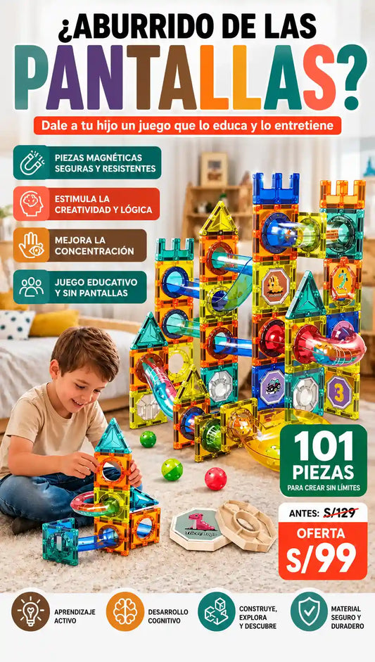 Bloques Magneticos STEM - 101 piezas