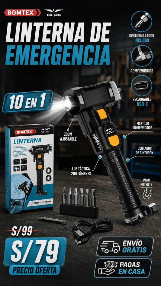 Linterna Multifuncional 10 en 1