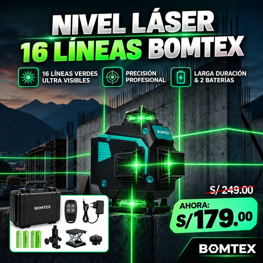 Nivel Laser 16 Lineas 50 Metros Bomtex