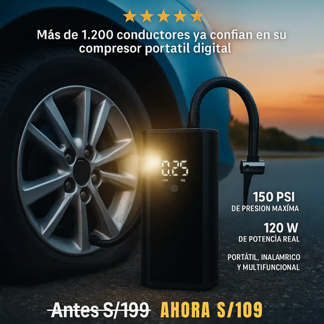 Compresor de Aire Inalambrico Digital 150 PSI