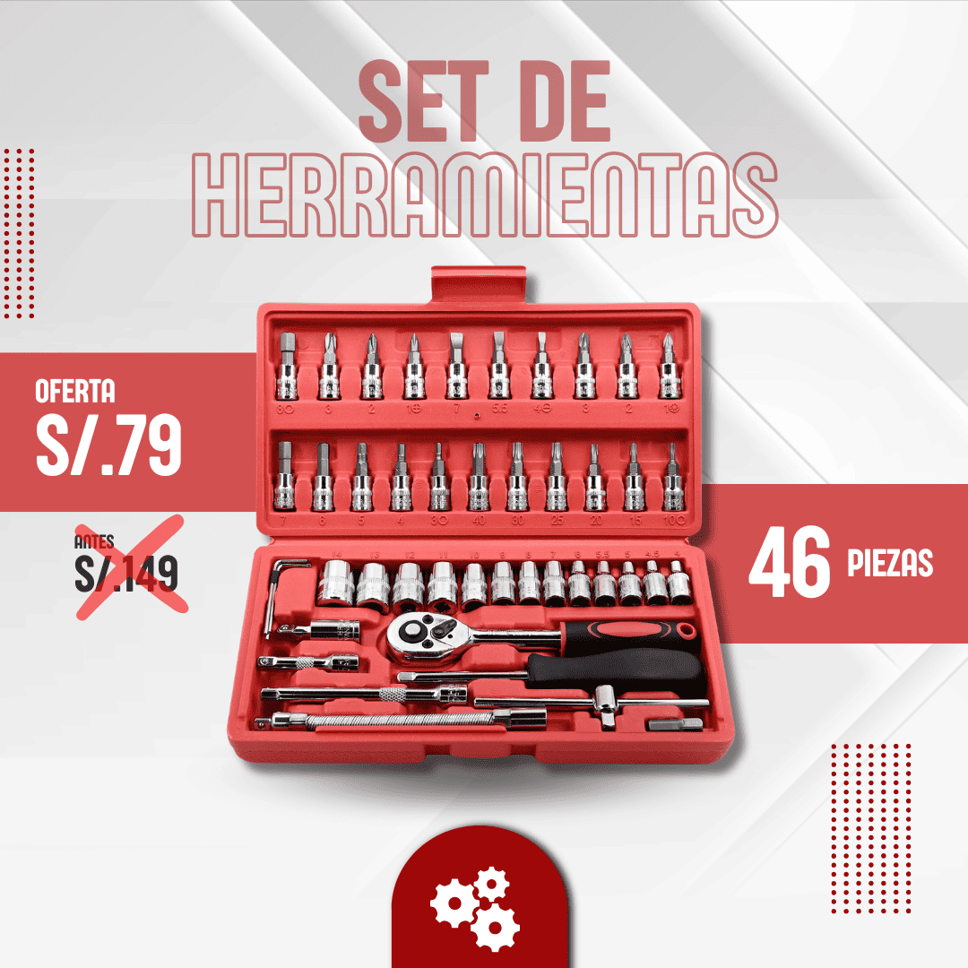 Kit de Herramientas de 46 Piezas
