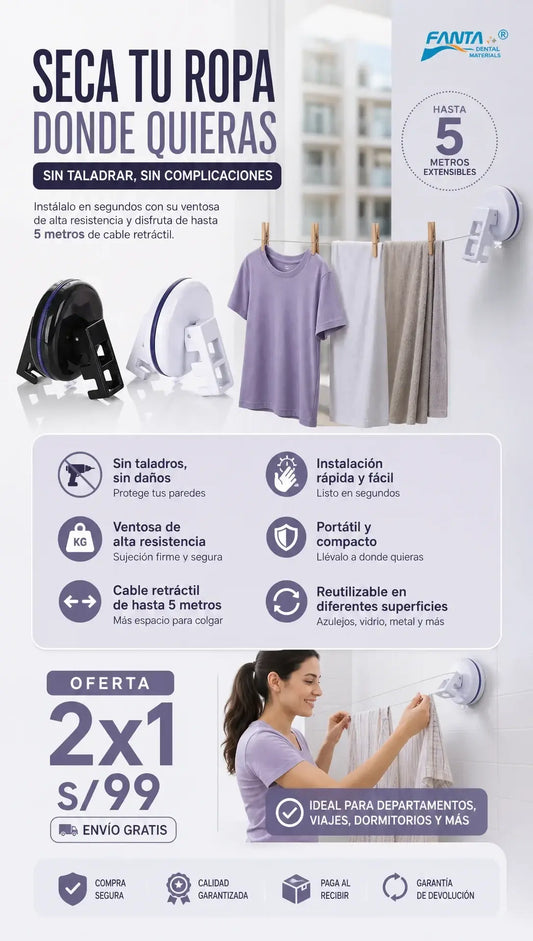 2x1 Tendedor Retractil