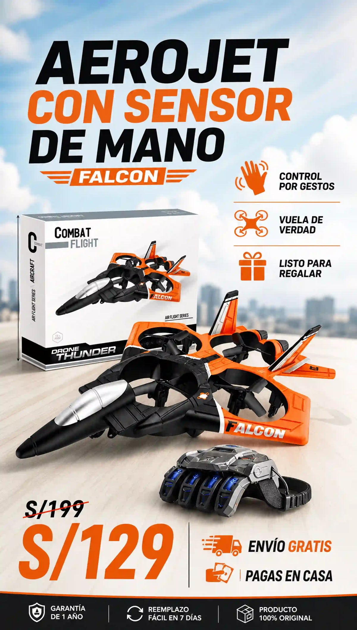 Aerojet con Sensor de Mano
