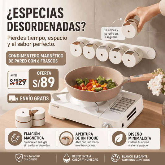 Condimentero Magnetico de 6 Frascos