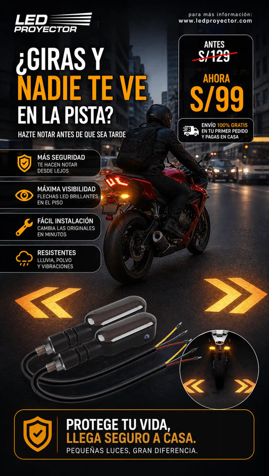 Duo de Luces con Proyector para Moto