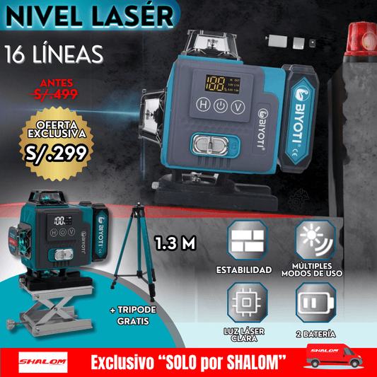 Nivel Laser 16 Lineas Profesional Omnidireccional