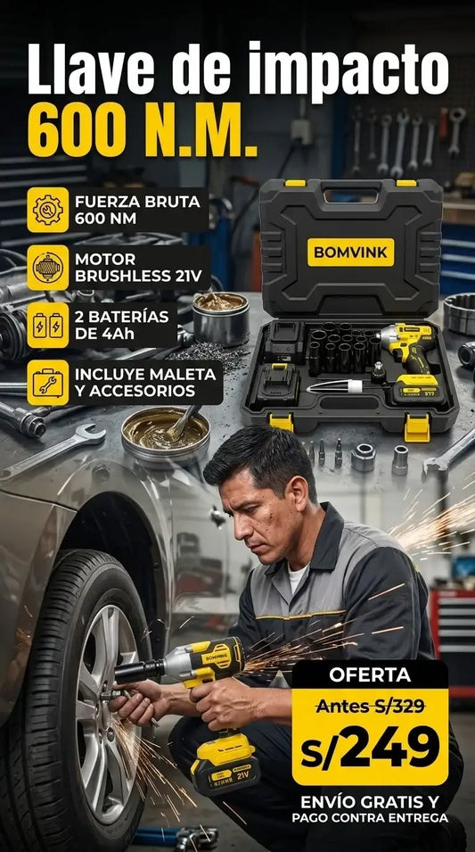 Llave de Impacto 600 NM - Brushless