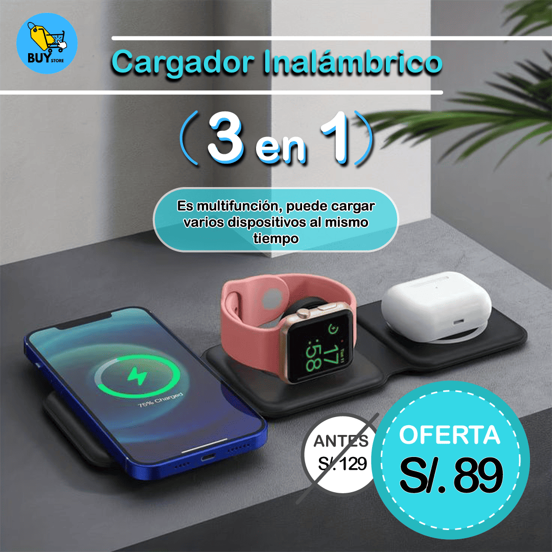 Cargador Inalámbrico 3 en 1