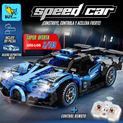 Auto Deportivo Armable con Control Remoto 301 Piezas